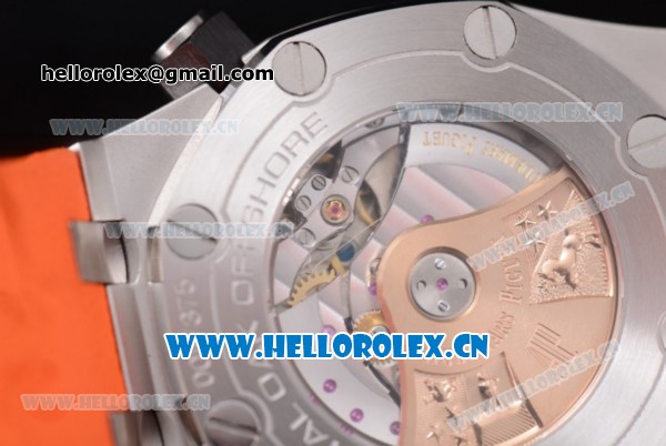 Audemars Piguet Royal Oak Offshore Diver Swiss Valjoux 7750 Automatic Steel Case with Orange Dial Orange Rubber Strap and Stick/Arabic Numeral Markers (EF) - Click Image to Close